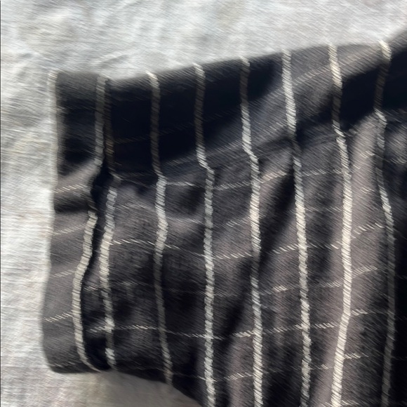 Free People Black and White Checkered Short Sleeve Heavy Knit Wrap Top with Tie - Picture 8 of 16